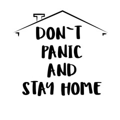 Stay at home slogan. Handwritten lettering. Protection campaign or measure from coronavirus, COVID-19. Stay home quote text, hash tag or hashtag. Coronavirus, COVID 19 protection logo. 