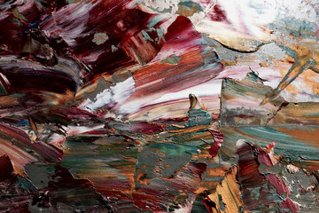 Colorful abstract background wallpaper. Modern motif visual art.  Mixtures of oil paint. Trendy...