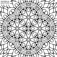 Flower Mandala. Coloringbook page template
