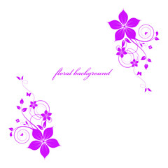 abstract floral background with flowers