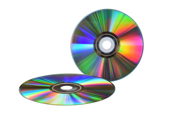 cd or dvd isolated on white background
