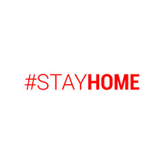 stayhome - stay home hashtag. Let s stay home campaign icon for Prevention of Coronavirus or Covid-19.