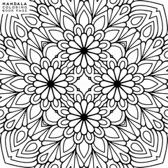 Flower Mandala. Coloringbook page template