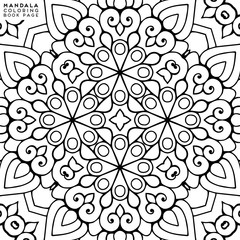 Flower Mandala. Coloringbook page template