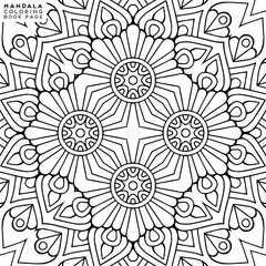 Fototapeta premium Flower Mandala. Coloringbook page template