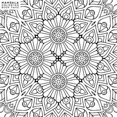 Flower Mandala. Coloringbook page template
