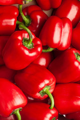 Red paprika isolated on white background. Composition 