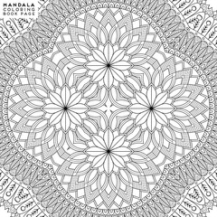 Flower Mandala. Coloringbook page template