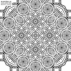 Flower Mandala. Coloringbook page template