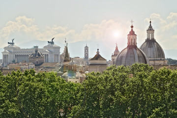 Panorama of Rome with the Altar of the Fatherland