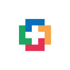 Colorful Plus Logo Template Design