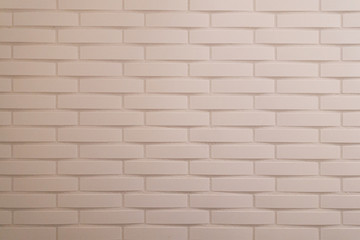 Fototapeta premium Soft pink painted brick wall with horizontal lines