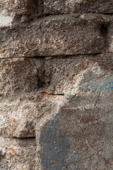 부서진 시멘트 벽돌