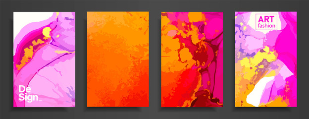 Modern design A4. Abstract bright texture of color vibrant paints. A surge in trend colors. Used design presentations, print, flyers, business cards, invitations, calendars, sites, packaging, cover, b
