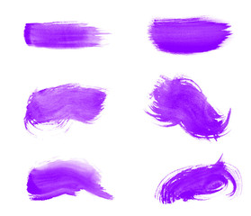 Set of beautiful brush vector strokes. Abstract brushes for painting