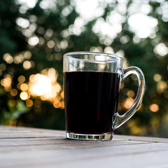 Tasse de café au petit matin