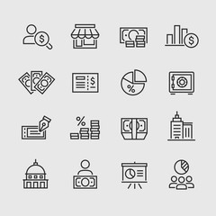 business and finance icon set