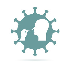 Coronavirus test icon graphic 