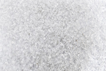 Polypropylene granule close-up background texture. plastic resin ( Masterbatch).Grey chemical granules for industrial plastic production - obrazy, fototapety, plakaty
