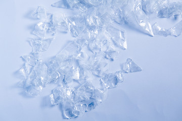 Polypropylene granule close-up background texture. plastic resin ( Masterbatch).Grey chemical granules for industrial plastic production