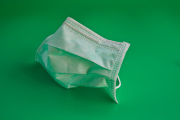 Medical mask,Medical protective mask.Disposable surgical face mask cover the mouth and nose.Healthcare and medical concept