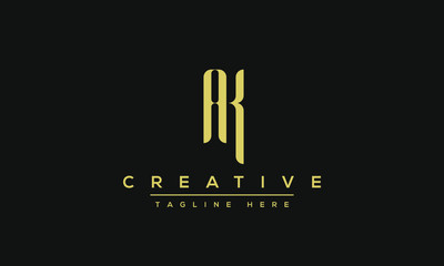 Modern letters AK, A&K Logo Design Template Vector KA monogram.