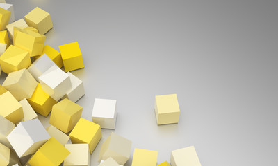 3d abstract cubes boxes background - 3d Rendering