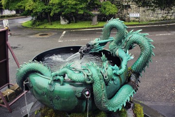 dragon fountain in park Nikko ,Japan