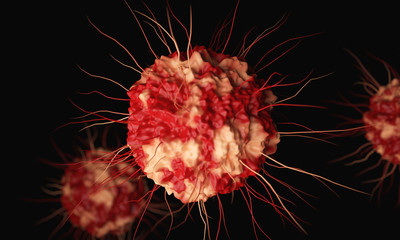 Chinese coronavirus COVID-19 , The outbreak of Covid-19 on Earth, 3D rendering
