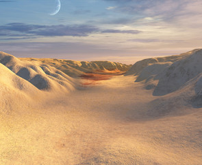 3D rendered mountains.