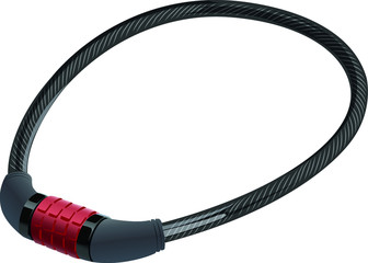 bike lock realistic vector illustration isolated