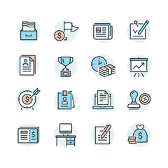 Business Office vector Icon Set