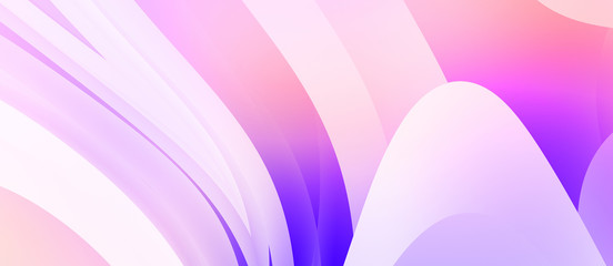 Abstract background with colorful gradient. Vibrant graphic wallpaper with stripes design. Fluid 2D illustration of modern movement.