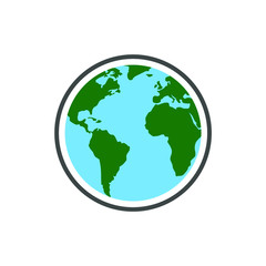 Simple Flat earth illustration 