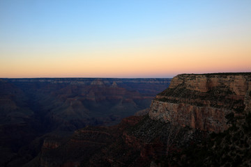 Fototapeta na wymiar Arizona / USA - August 01, 2015: Sunset at South Rim Grand Canyon National Park, Arizona, USA