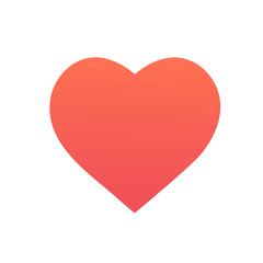 Illustration with red heart.Heart shape.Social media icon. Vector illustration