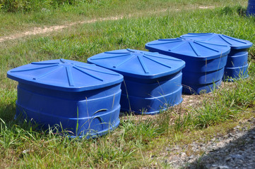 Blue Cold water tank 