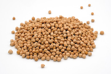 Chickpea on a white background isolated picture