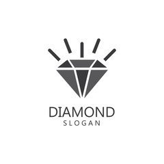 Obraz premium Diamond jewelry Logo Template vector icon illustration design