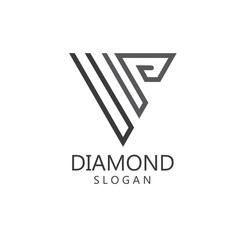 Diamond  jewelry Logo Template vector icon illustration design