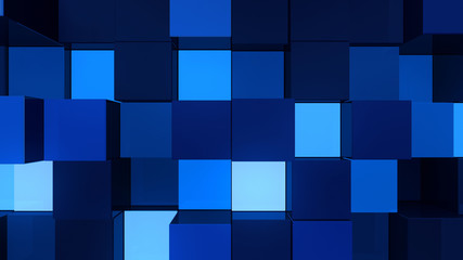 Light Block illumination neon Wall Bump 3D illustration abstract background.