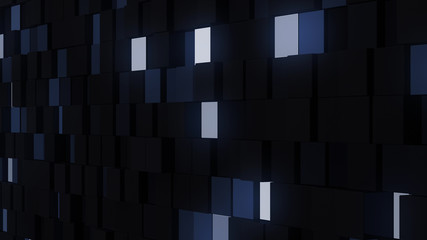 Light Block illumination neon Wall Bump 3D illustration abstract background.