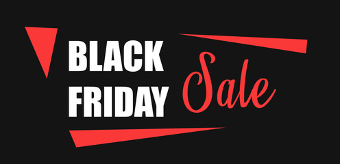 Black Friday Sale Banner. Vector illustration background.