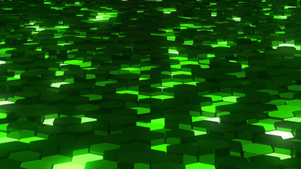 Light Block illumination neon Wall Bump 3D illustration abstract background.
