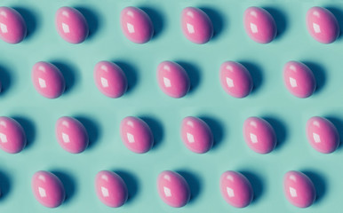 Easter colored eggs.