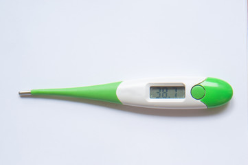 Medical concept. Thermometer. Copy space. Top view