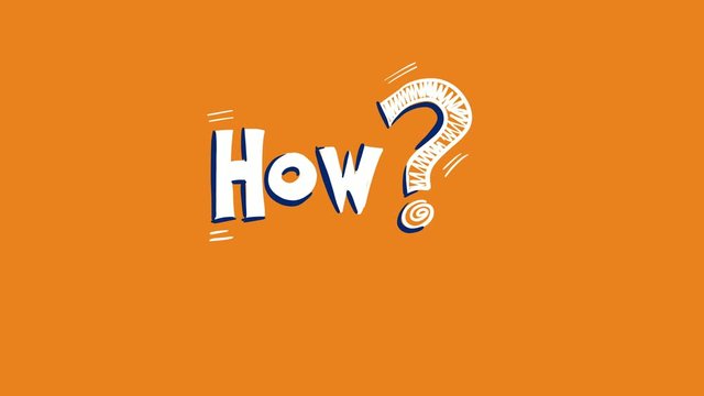 The Word "How" is drawn in this animation video.
