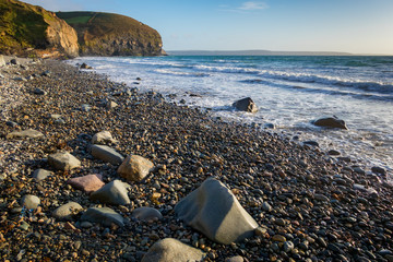 Fototapeta na wymiar View of the beach at Druidston Haven in Pembrokeshire