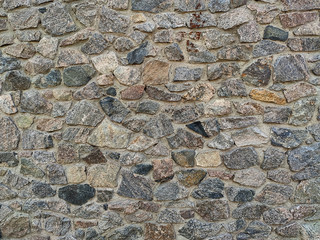 Background of large stones wall texture with different colors