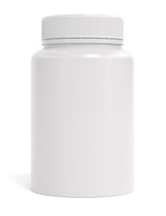 Pills bottle isolated on white background 3d rendering